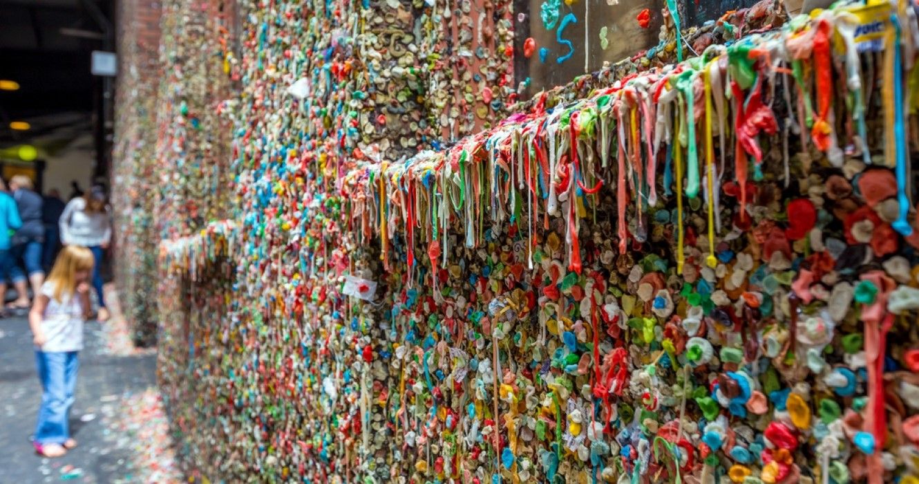 10 coisas peculiares que vale a pena experimentar em Seattle, Washington 1 The Market Theatre Gum Wall no centro de Seattle