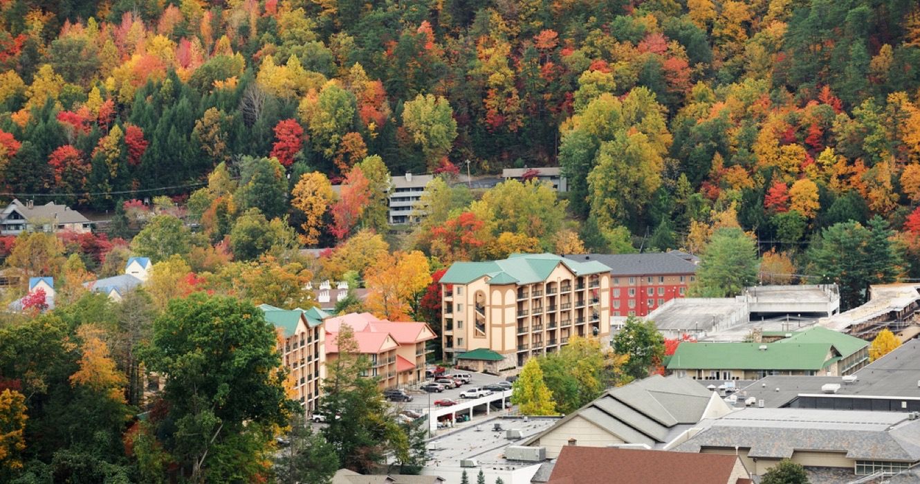 Gatlinburg e vale das montanhas esfumaçadas