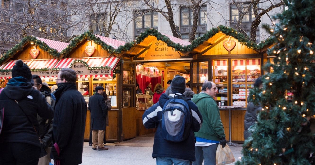 Quiosques em Christkindlmarket Chicago