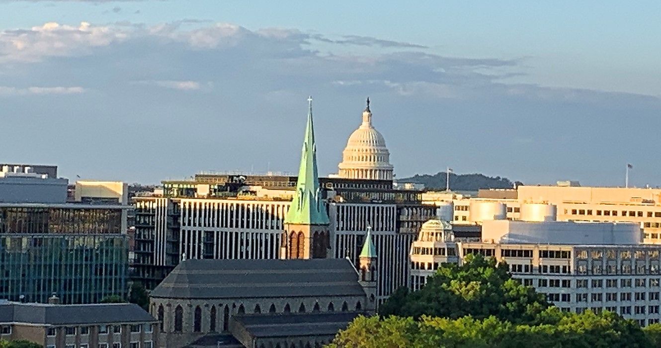 Vista do telhado em Washington DC