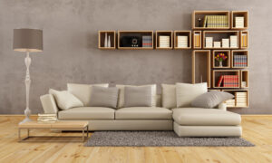 sala decorada sofa