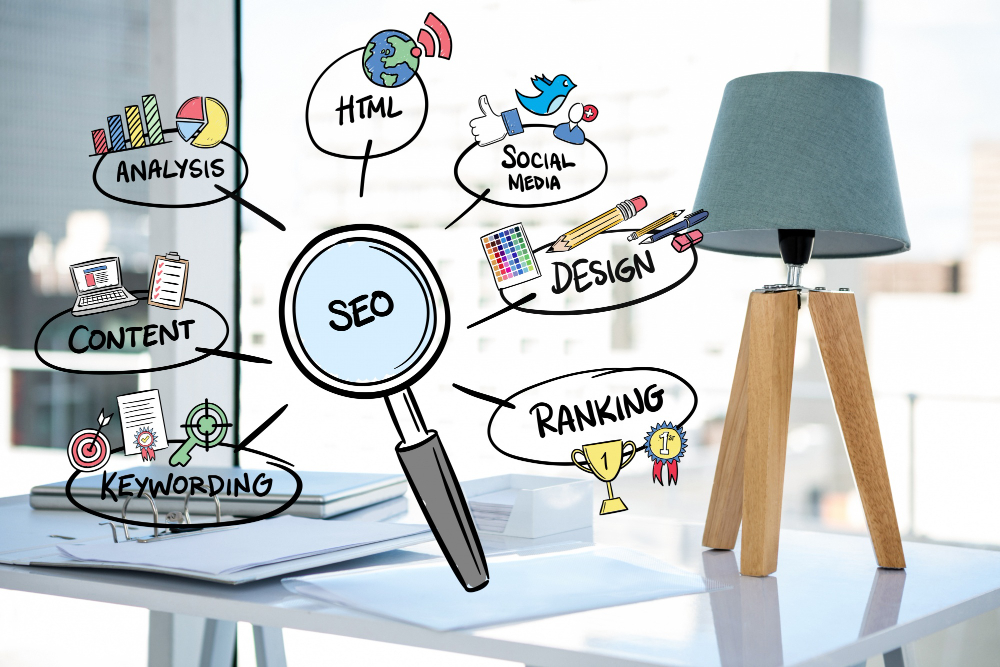 SEO local para empresas: como aparecer nas buscas da região? 2 magnifying glass with seo concepts